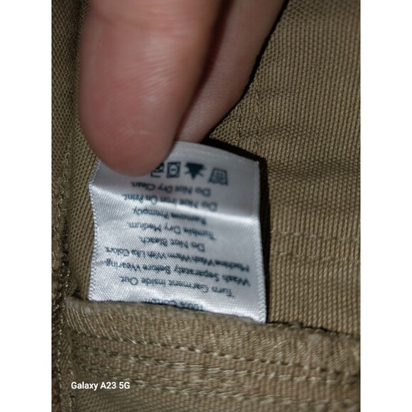 Eddie Bauer Tan Relaxed Fit Canvas Pants 34x30 - Picture 8 of 9